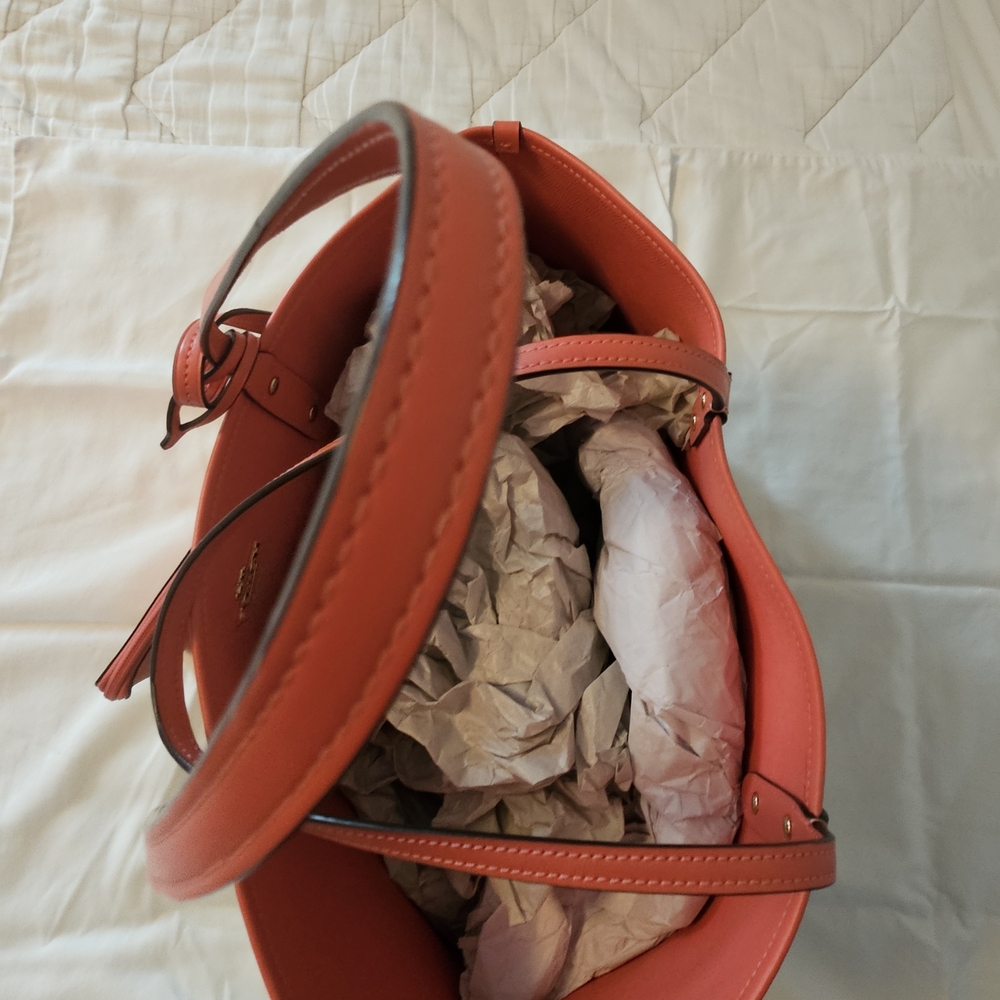 Coach Floral Tote - Brown and Pink - Picture 8 of 15